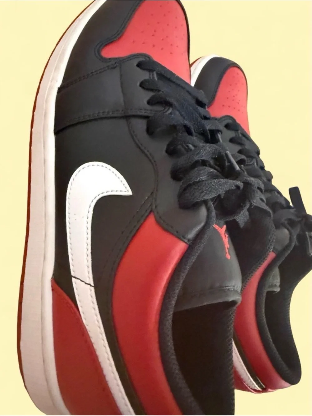 Jordan Low-Top Sneakers in Black and Red NWT